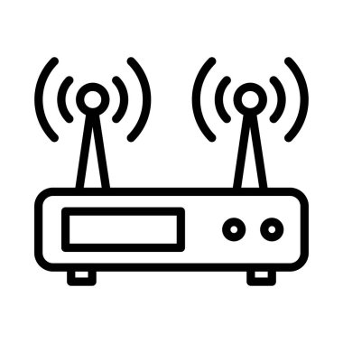 modem ince çizgi vektör simgesi
