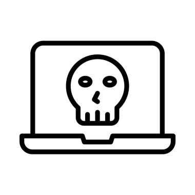 Uyarı ince çizgi vektör simgesi