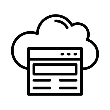 tarayıcı ince çizgi vektör simgesi