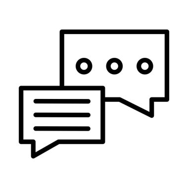 konuşma ince çizgi vektör simgesi