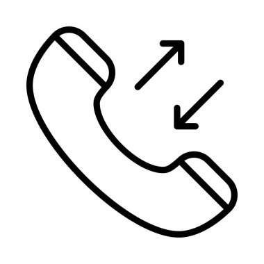 Telefon İnce Satır Vektörü Simgesi