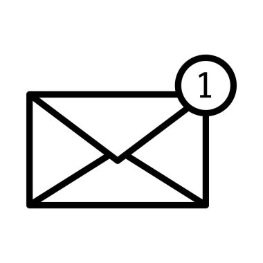 ileti ince çizgi vektör simgesi