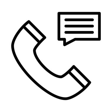 Telefon İnce Satır Vektörü Simgesi