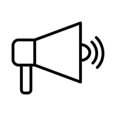 Hoparlör ince çizgi vektör simgesi