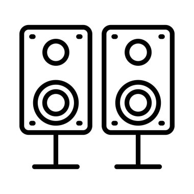 Woofer ince çizgi vektör simgesi