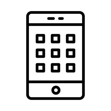 uygulamalar ince çizgi vektör simgesi