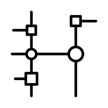 bağlantı ince çizgi vektör simgesi