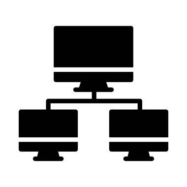 bağlantı glyph düz vektör simgesi