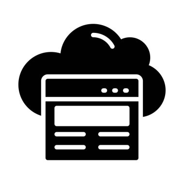 tarayıcı glif düz vektör simge