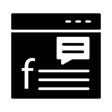 tarayıcı glif düz vektör simge