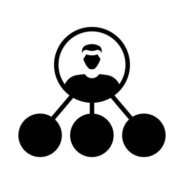 bağlantı glyph düz vektör simgesi