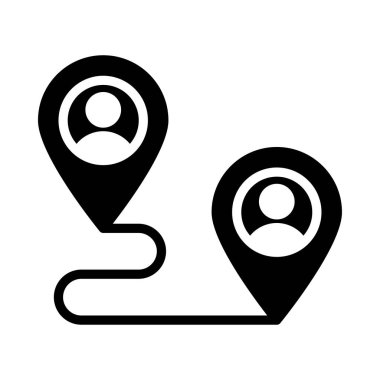 parça glyph düz vektör simgesi