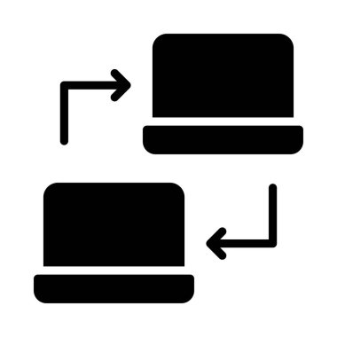 dosya paylaşımı glyph düz vektör simgesi