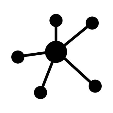 bağlantı glyph düz vektör simgesi