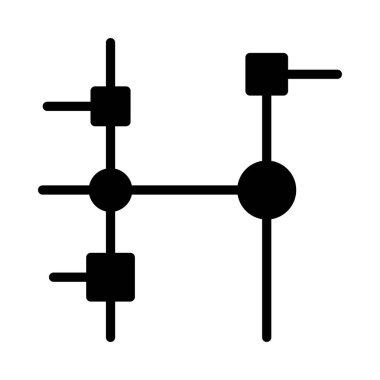 bağlantı glyph düz vektör simgesi
