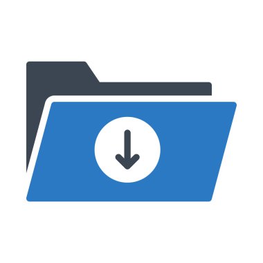 klasör glyph renk vektör simgesi