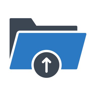 klasör glyph renk vektör simgesi