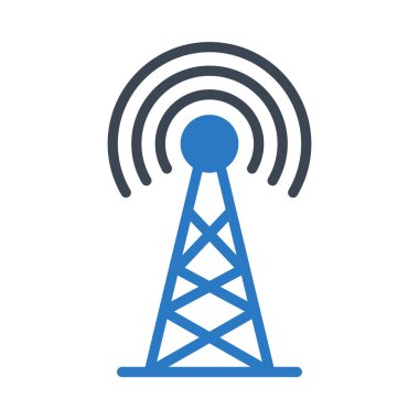 anten glyph renk vektör simgesi