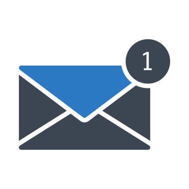 Mesaj glif renk vektör simge