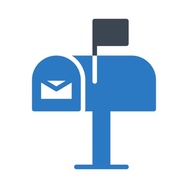 postane glyph renk vektör simgesi