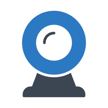 Kamera glif renk vektör simge