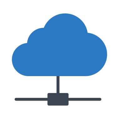 Ağ glif renk vektör simgesi