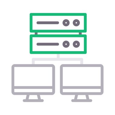 sunucu renk çizgisi vektör simgesi