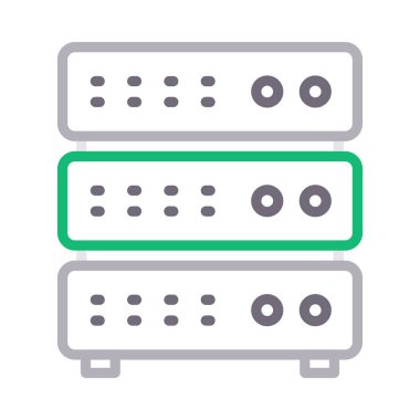 veritabanı renk çizgisi vektör simgesi