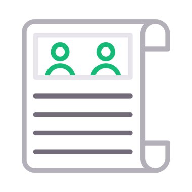 kağıt renk çizgisi vektör simgesi