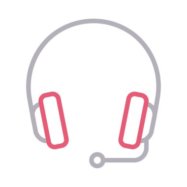 kulaklık renk çizgisi vektör simgesi