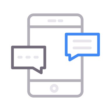 konuşma renk çizgisi vektör simgesi