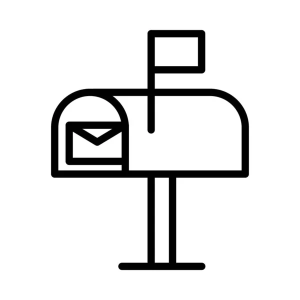 Εικονίδιο Διάνυσμα Λεπτή Γραμμή Post Office — Διανυσματικό Αρχείο