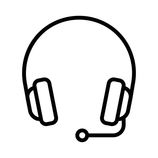 Headset Thin Line Vektor Symbol — Stockvektor