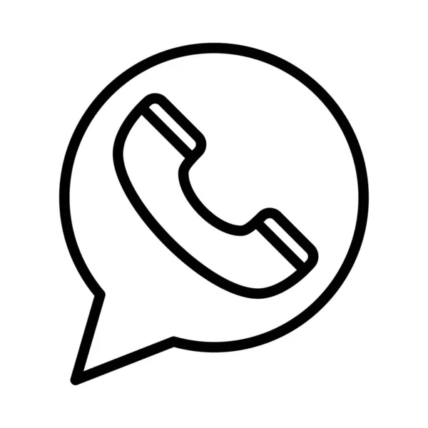 Telefoon Thin Line Vector Icon — Stockvector