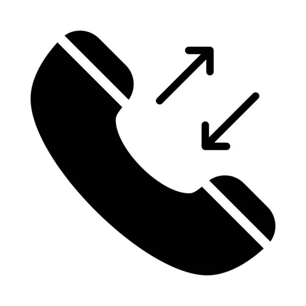 Telefon Glyphen Flache Vektor Symbol — Stockvektor