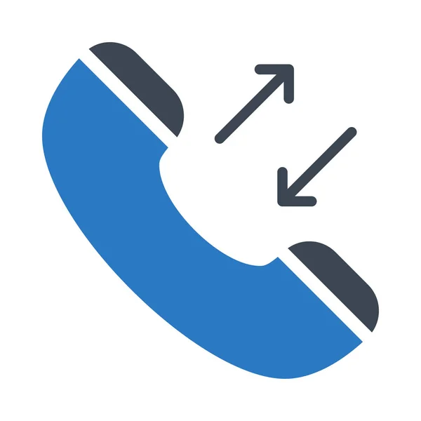 Telefoon Glyph Kleur Vector Icon — Stockvector