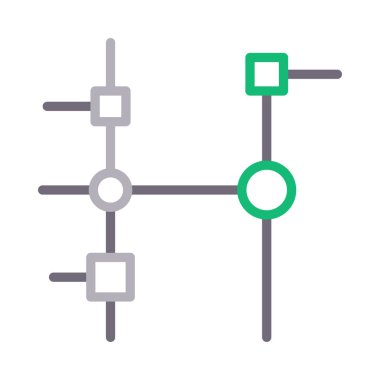 bağlantı renk çizgisi vektör simgesi