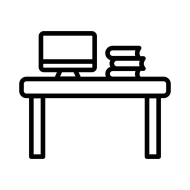 masa ince çizgi simgesi