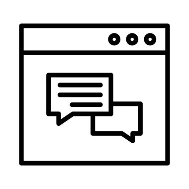 konuşma ince çizgi simgesi