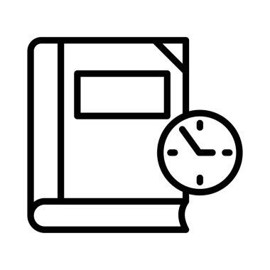 Saat ince çizgi simgesini