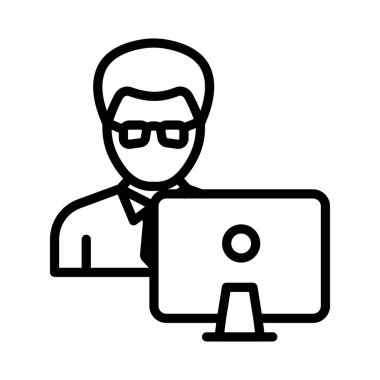 öğretmen ince çizgi simgesi