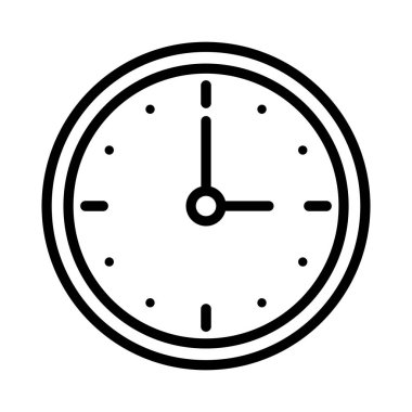 Saat ince çizgi simgesi