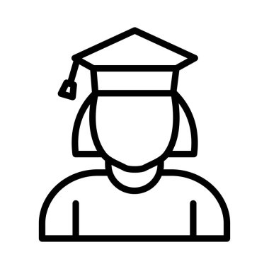 Kadın ince satırı simgesi