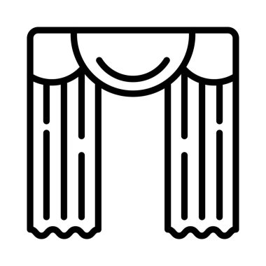 sahne ince çizgi simgesi