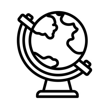 Dünya ince çizgi simgesi