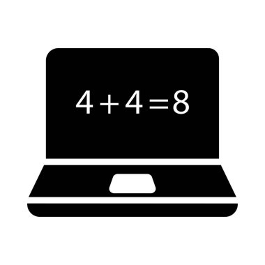 hesaplama glyph düz vektör simgesi