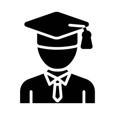 diploma glyph düz vektör simgesi