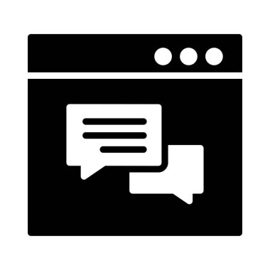 konuşma glif düz vektör simgesi