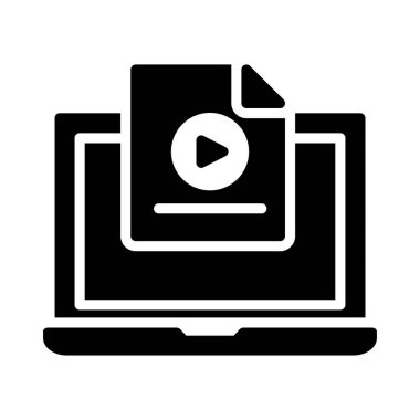 dosya glyph düz vektör simgesi