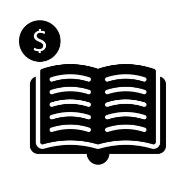 açık glyph düz vektör simgesi